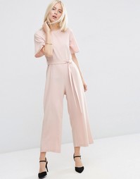 Комбинезон в стиле кимоно с брюками-кюлотами ASOS - Blush