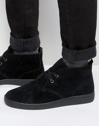 Черные замшевые ботинки чукка на подкладке Borg от Bellfield - Черный