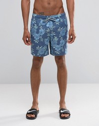 Шорты для плавания с цветочным принтом Hollister - Синий