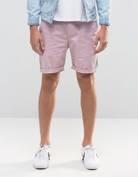 Фиолетовые узкие шорты чиносы ASOS - Сиреневый