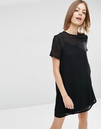 Цельнокройное платье ASOS - Черный