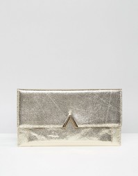 ASOS Metallic Slim Metal Bar Clutch Bag - Золотой