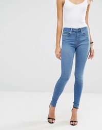 ASOS SCULPT ME High Rise Premium Jeans in Jecca Pretty Mid Blue