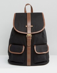 Monki Cotton Canvas Backpack - Черный