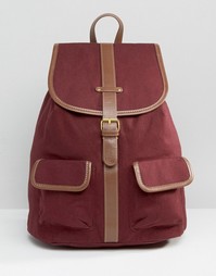 Рюкзак из хлопковой парусины Monki - Wine red