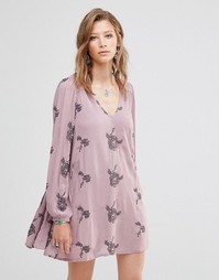 Платье Free People Emma Elderberry - Elderberry combo