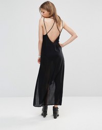 Платье-сорочка с завязкой Free People - Черный