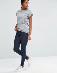 Синие трикотажные леггинсы Free People Sensual - Угольный синий