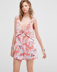 Ромпер Free People Santiago - Grapefruit combo