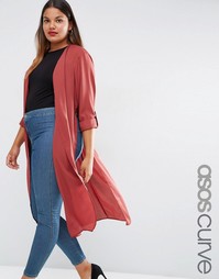 Кимоно макси с разрезами по бокам ASOS CURVE - Терракотовый