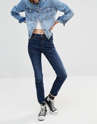 Зауженные джинсы с высокой талией G-Star Elwood 5620 - Синий