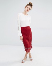 Кружевная юбка Sportmax Code Bettina - Bordeaux