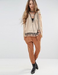 Брюки Free People Drapey - Tobacco