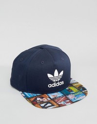 Синяя бейсболка adidas Originals AY7856 - Синий