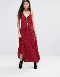 Кружевное платье Free People Legendary Love - Красный