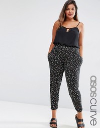 Брюки-галифе с цветочным принтом ASOS CURVE - Мульти