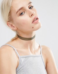 ASOS Basic Net Choker Necklace - Хаки