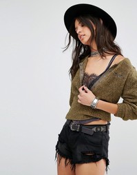 Топ хенли Free People Sergeant - Мох