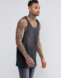 Черная свободная майка ASOS - Черный