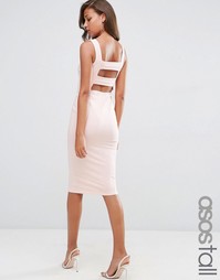 Облегающее платье миди ASOS TALL - Телесный