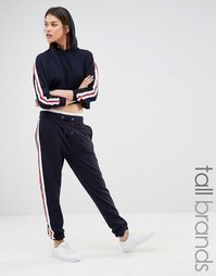 Джоггеры с полосками Missguided Tall - Темно-синий