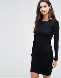 Облегающее платье мини с длинными рукавами ASOS - Черный