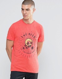 Футболка с круглым вырезом и графическим принтом Celio - Corail