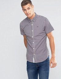 Рубашка из клетчатого поплина с короткими рукавами Tommy Hilfiger Deni