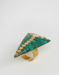Glamorous Mosaic Triangle Ring - Мульти