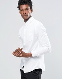 Рубашка на пуговицах зауженного кроя с карманом Celio - Белый