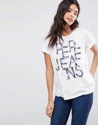 Футболка с логотипом Pepe Jeans Mariene - 808mousse