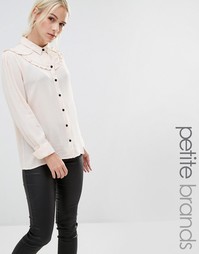 Рубашка с оборкой Vero Moda Petite - Кремовый загар