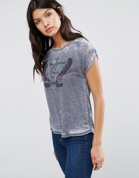 Футболка с логотипом Pepe Jeans Canion - 559dk деним