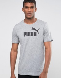 Серая футболка с логотипом Puma No.1 83185403 - Серый