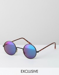 Круглые солнцезащитные очки Reclaimed Vintage - Черный