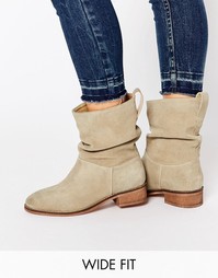 Замшевые ботильоны для широкой стопы ASOS ANIKA - Песок