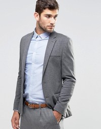 ASOS Super Skinny Jersey Blazer In Charcoal - Угольный