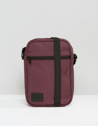 ASOS Flight Bag In Burgundy With Patch - Burgundy
