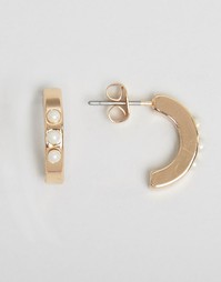 Позолоченные кольцеобразные серьги Nylon - С золотым покрытием