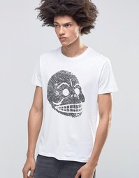 Футболка с принтом черепа Cheap Monday - Белый