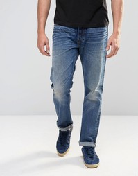 Тертые джинсы из сельвидж-денима Levis 501 Original - Heavy wood Levis®