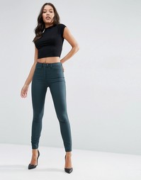 Эластичные брюки скинни ASOS - Сине-зеленый