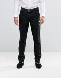 Черные строгие брюки скинни с 5 карманами ASOS - Черный