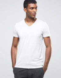 Меланжевая футболка с V‑образным вырезом Esprit - Бежевый