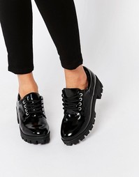 Туфли на массивной подошве ALDO - Блестящий черный