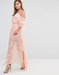 Платье макси Dark Pink - Peach
