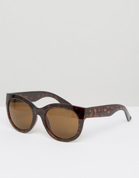 Monki Tortoise Cat Eye Sunglasses - Черепаховый