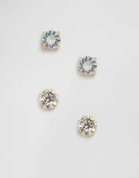 Серьги-гвоздики с камнями ASOS - Золотой