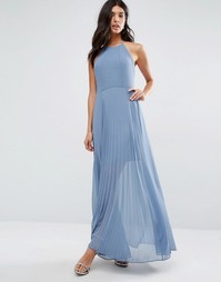 Шифоновое платье макси с лямкой через шею BCBG Generation