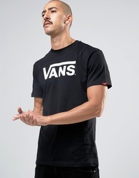Черная футболка с логотипом Vans Classic VGGGY28 - Черный
